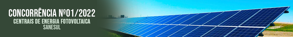concorrencia 1/2022 centrais de energia eletrica fotovoltaica sanesul